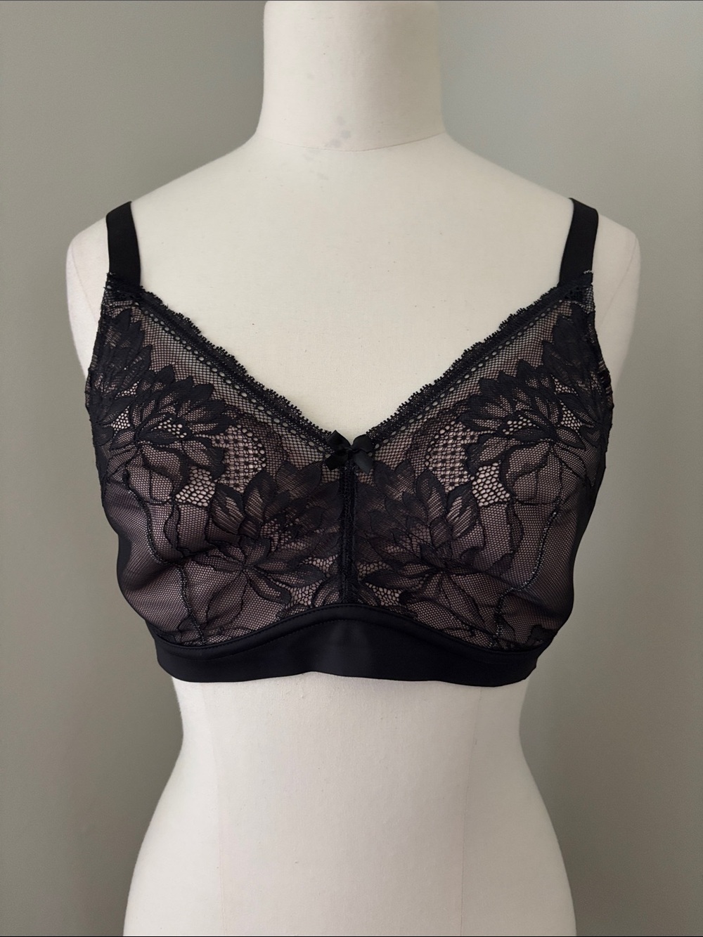 WonderBra EcoPure Retro Lace Wireless Full Coverage Bra W2663 36D - Picture 2 of 9